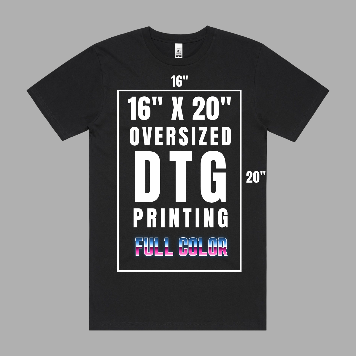 AS Colour Block Tee 5050 -DTG Print